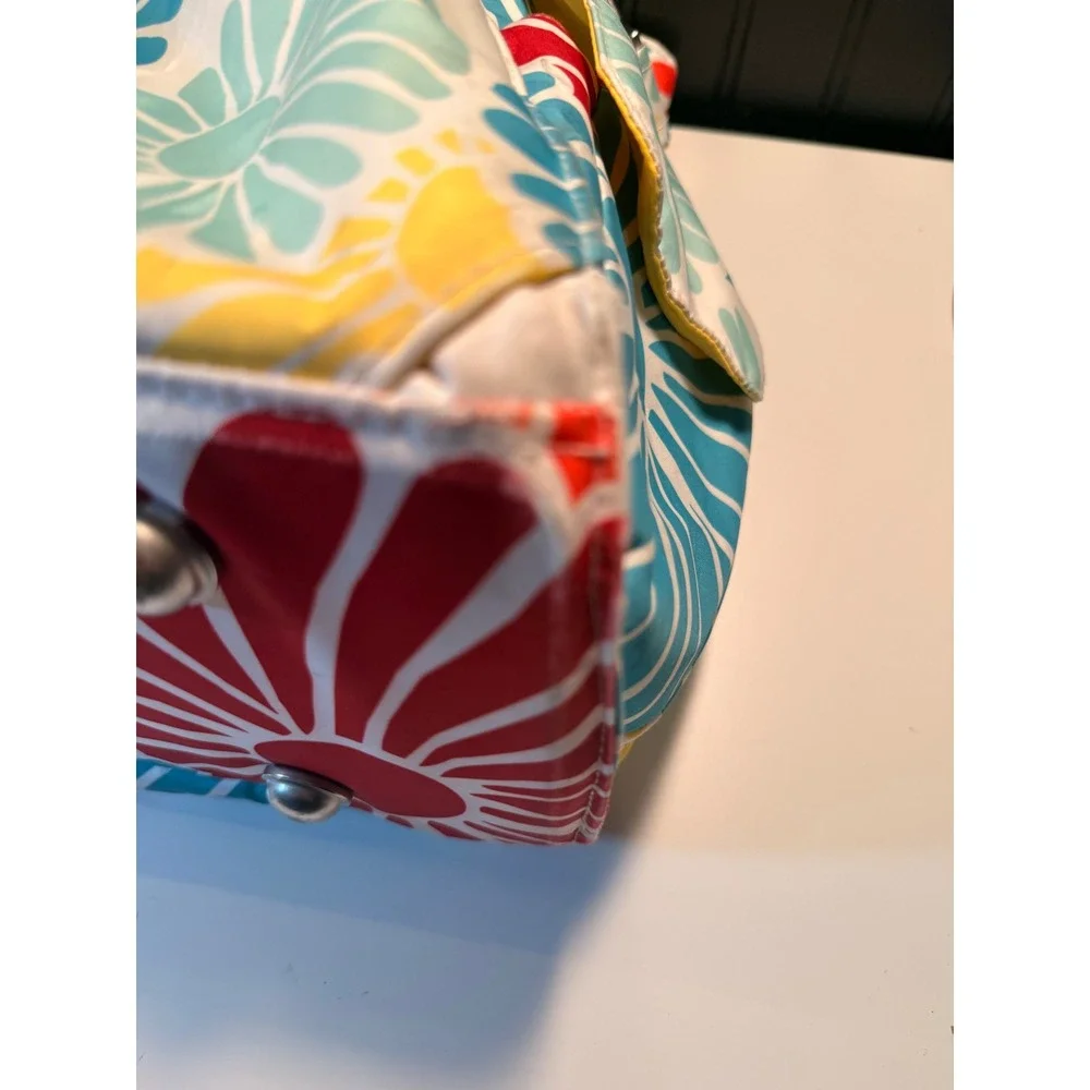 Ju-Ju-Be Be Prepared Diaper Bag Drip Drops Floral Multi-Color Large Travel Tote